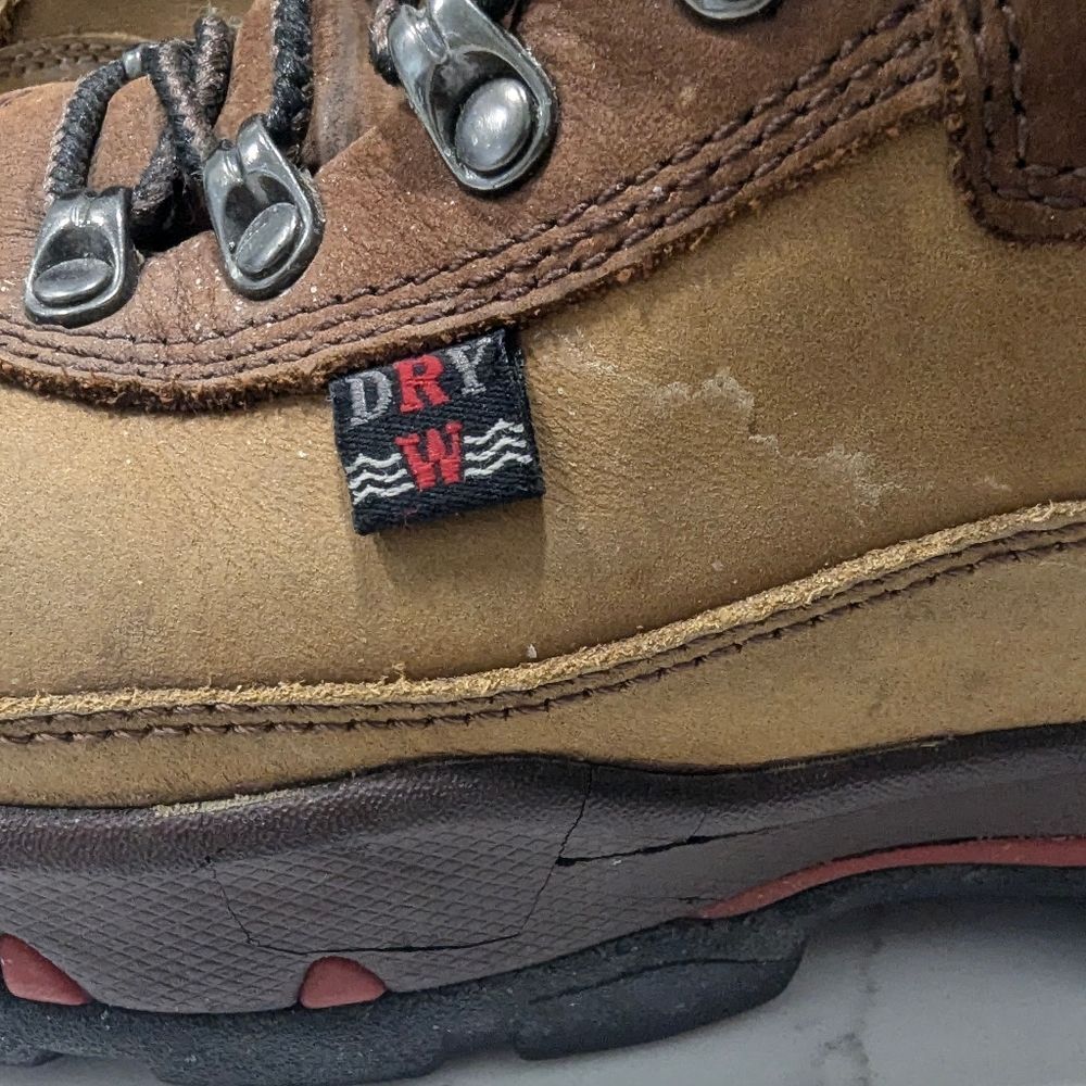 Red Wing leather brown steel toe waterproof work construction boots size 8.5 - Picture 11 of 16